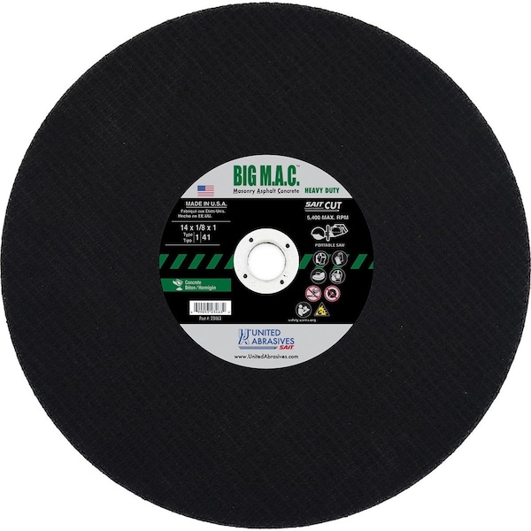 United Abrasives/Sait Gas Saw BladeT112x18x1PK10 23460 - main